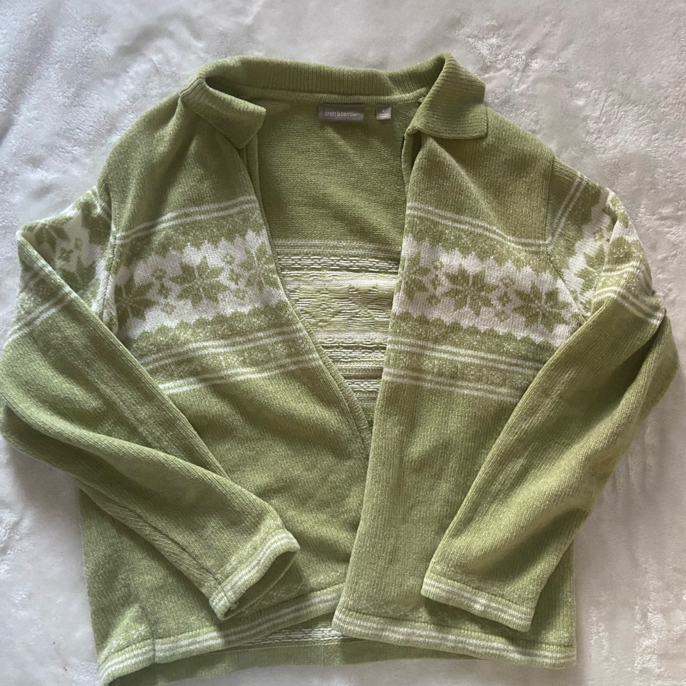 Green zip up